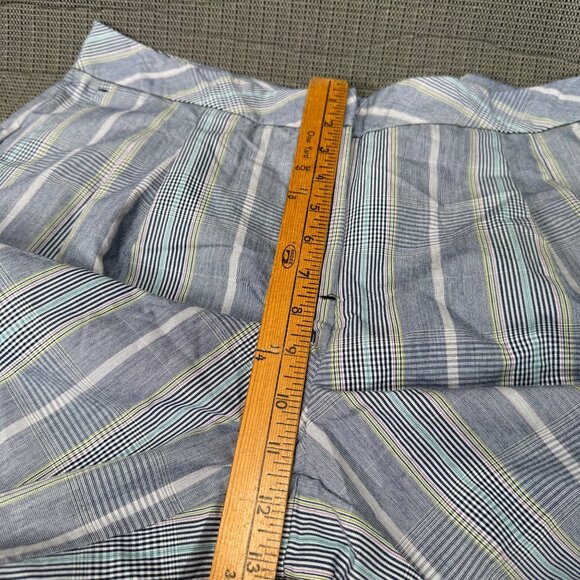 Cato Womens Size 16 Blue/White Striped Cropped Capri Pants - Picture 6 of 11